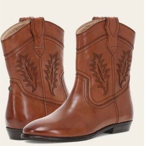 Frye Blair Western Deco short boot in cinnamon